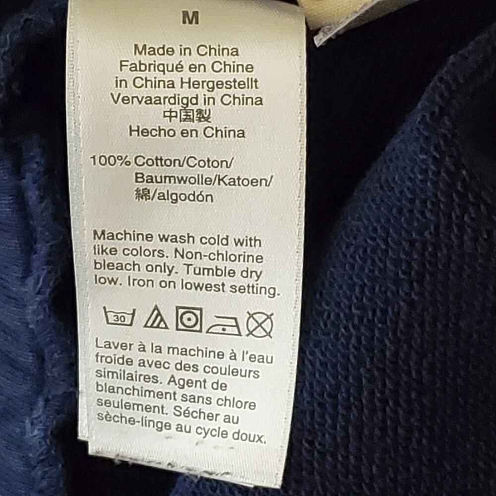 Madewell Cotton Tie-Dye retro blue & white drawstring sweatpants Size Medium - Picture 10 of 11